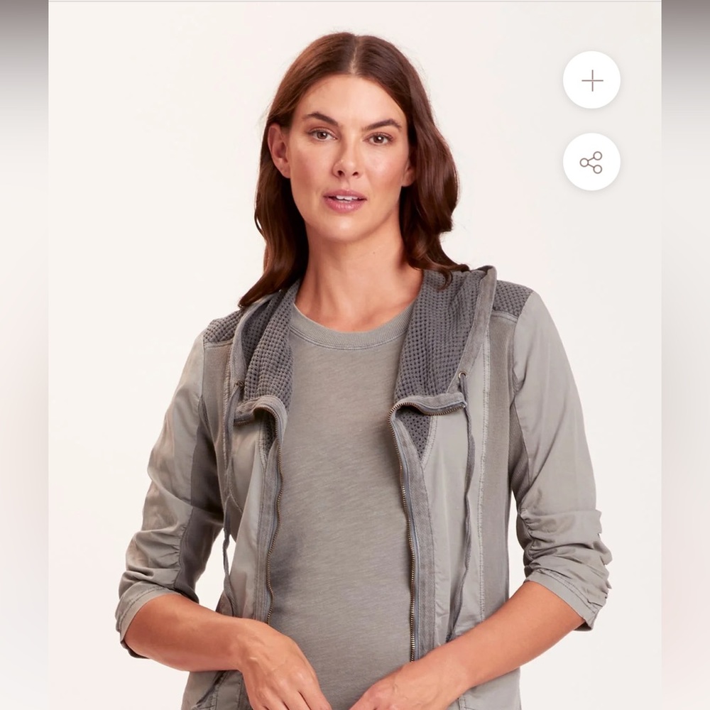 XCVI Fjord Jacket NWOT Hybrid summer track Shacket Top Modern via retro! sz M